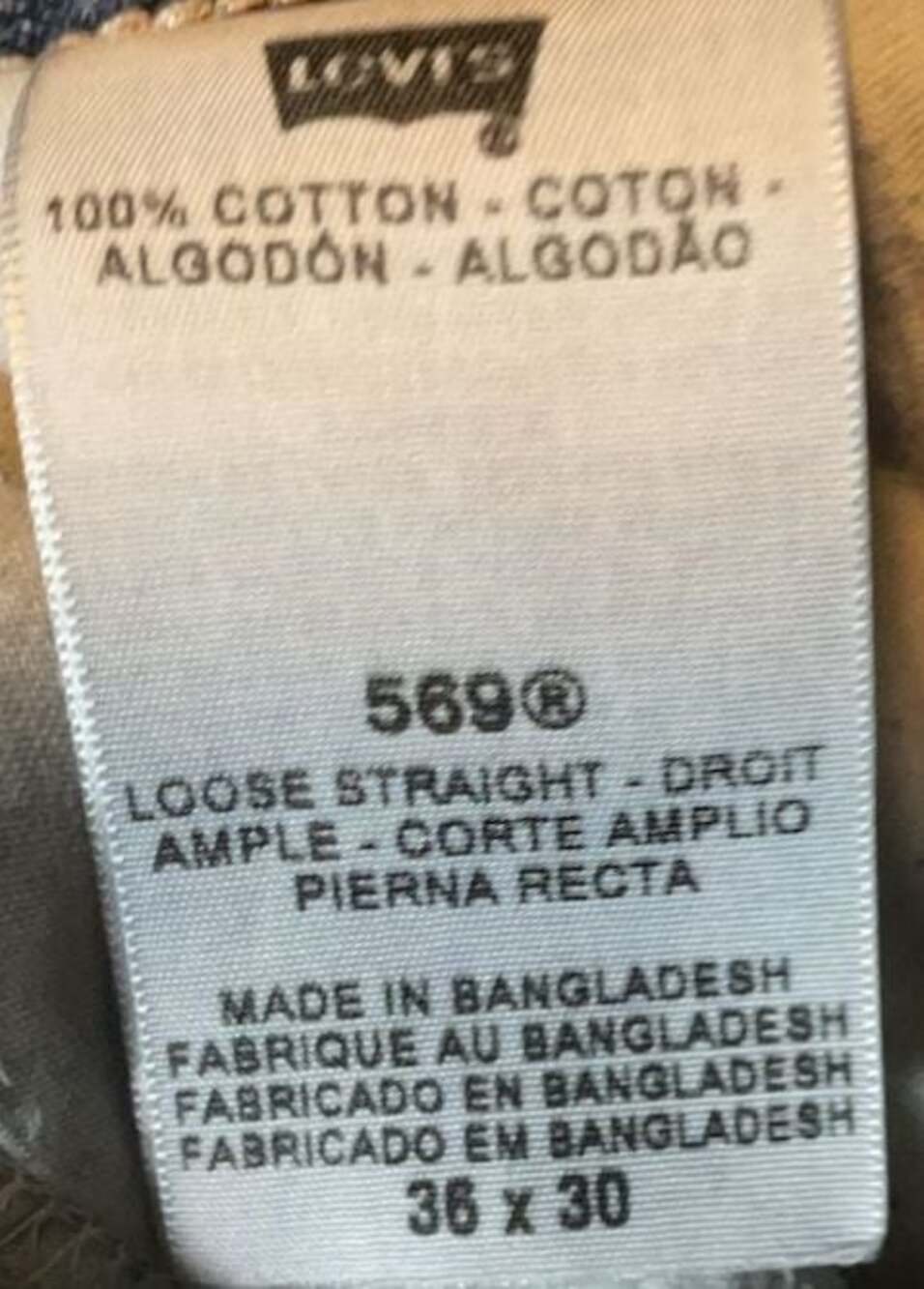 Levi's 569 Loose Straight Leg Jeans 36x30 - Picture 5 of 7